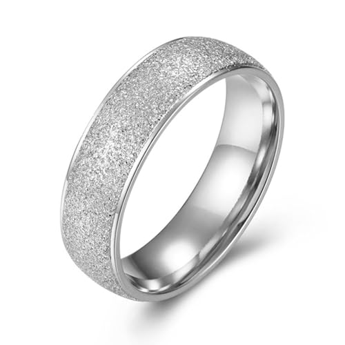 Mattierter Titanstahl, einfache, einzigartige Verlobungsringe für Männer und Frauen von Generic