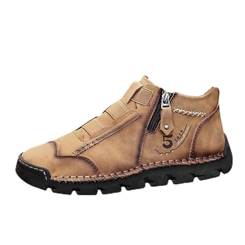 Matufit-Schuhe for Männer und Frauen, orthopädische Matufit-Schuhe for Männer, Slip-On-Flats mit seitlichem Reißverschluss for Männer und Frauen(Brown,13.5) von Generic