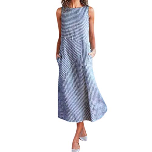 Maxikleider Damen Sommer Wadenlang Ärmellos Strandkleid Damen mit Taschen Luftige Sommerkleid Strand A Linie Gestreift Sommerkleider Frauen Elegant Lang Luftig Damenkleid Sommer Locker Maxikleider Damen Sommer Wadenlang Ärmellos Strandkleid Damen mit Taschen Luftige Sommerkleid Strand A Linie Gestreift Sommerkleider Frauen Elegant Lang Luftig Damenkleid Sommer Locker von Generic