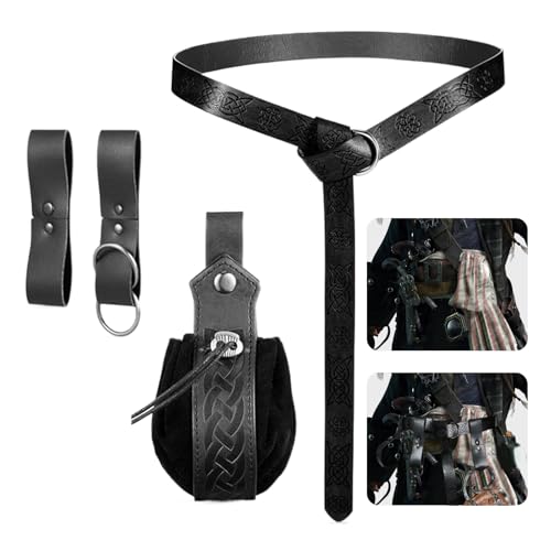 Medieval Belt Bag – Renaissance Waist Accessories for Cosplay | Costume Purse Set for Women Men Adults Theater Party Photoshoot Halloween Events von Generic