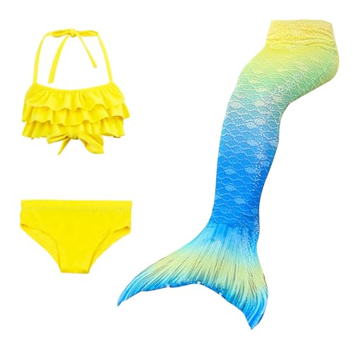 𝙈eerjung𝙛rauen𝙛losse Mädchen Mit Bikini Set schwimm𝙛lossen Kinder 𝙈eerjung𝙛rau 𝙈eerjung𝙛rauen Badeanzug 𝙈ono𝙛losse Bikinis Badekleid Für 4-13 Jahre von Generic