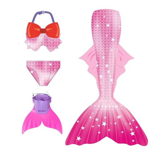 𝙈eerjung𝙛rauen𝙛losse Mädchen Mit Bikini Set schwimm𝙛lossen Kinder 𝙈eerjung𝙛rau 𝙈eerjung𝙛rauen Badeanzug 𝙈ono𝙛losse Bikinis Badekleid Für 4-13 Jahre von Generic