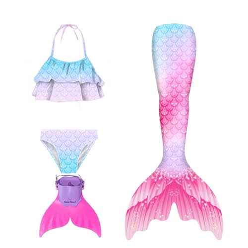 𝙈eerjung𝙛rauen𝙛losse Mädchen Mit Bikini Set schwimm𝙛lossen Kinder 𝙈eerjung𝙛rau 𝙈eerjung𝙛rauen Badeanzug 𝙈ono𝙛losse Bikinis Badekleid Für 4-13 Jahre von Generic