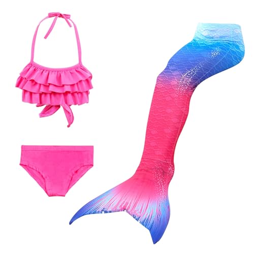 𝙈eerjung𝙛rauen𝙛losse Mädchen Mit Bikini Set schwimm𝙛lossen Kinder 𝙈eerjung𝙛rau 𝙈eerjung𝙛rauen Badeanzug 𝙈ono𝙛losse Bikinis Badekleid Für 4-13 Jahre von Generic