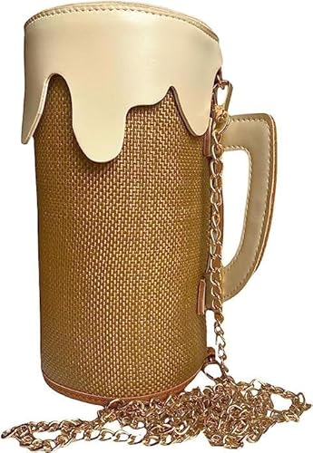 Mei Maß Designer Trachten Tasche Damen - Umhängetasche im Bierkrug Design - Oktober Umhängetasche - Dirndl-Wiesn-Tasche - Trachtenmode Accessoire - Made in Germany - vegan von Generic