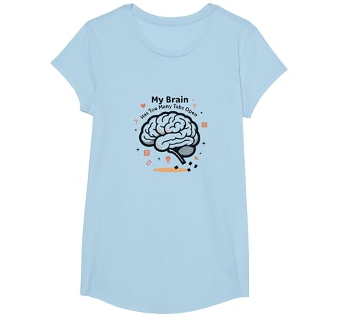 Mein Gehirn hat zu viele Tabs geöffnet T-Shirt, Girls, Himmelblau, XS Mein Gehirn hat zu viele Tabs geöffnet T-Shirt, Girls, Himmelblau, XS von Generic