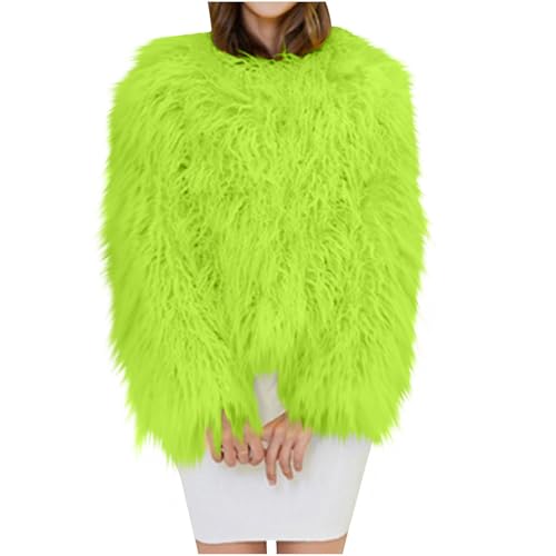 Meine bestellungen anzeigen Flauschig Pelzjacke Damen Kurz Kunstfell Mantel Open Front Felljacke Elegant Pelzmantel Faux Fur Winterjacke Winter Kunstpelz Jacke Einfarbig Große Größen von Generic