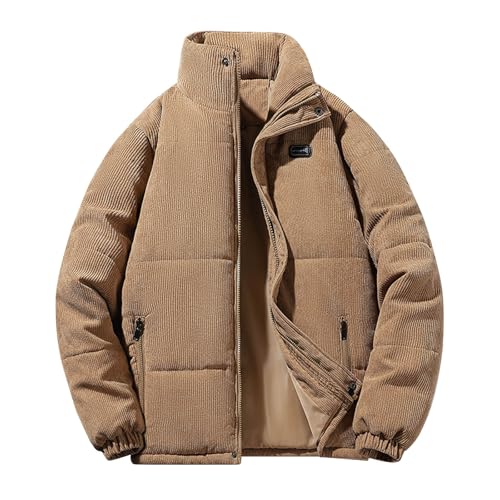 Meine bestellungen anzeigen Winterjacke Herren Cord Steppmantel Einfarbig Baumwolle Mantel Warm Übergangsjacke Große Größen Steppjacke Winter Gesteppte Jacke Modish Cordjacke mit Tasche von Generic