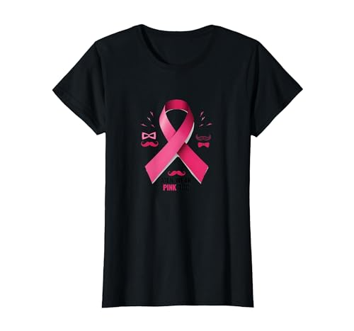Men Wear Pink Too Brustkrebs-Bewusstseinsband T-Shirt, Damen, Schwarz, XS Men Wear Pink Too Brustkrebs-Bewusstseinsband T-Shirt, Damen, Schwarz, XS von Generic