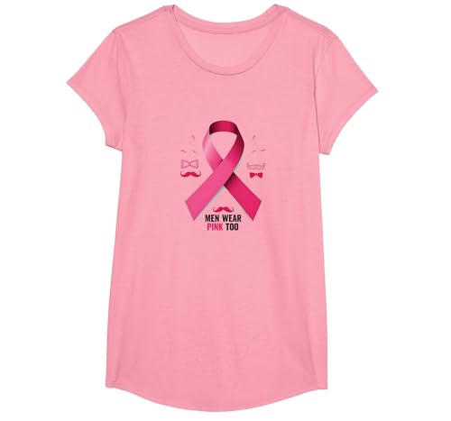 Men Wear Pink Too Brustkrebs-Bewusstseinsband T-Shirt, Girls, Rosa, XS Men Wear Pink Too Brustkrebs-Bewusstseinsband T-Shirt, Girls, Rosa, XS von Generic