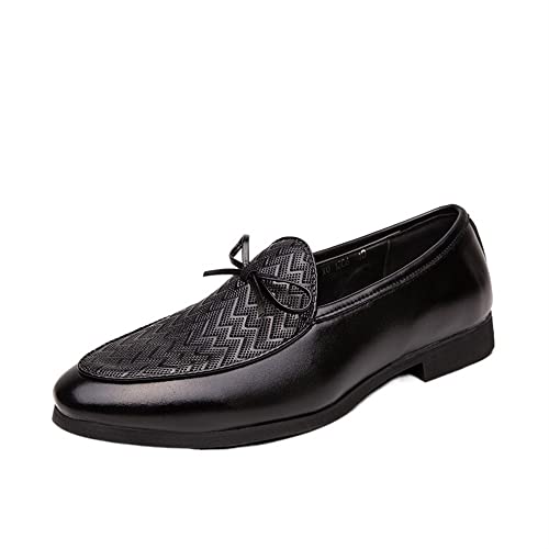 Mens Loafers Shoe Tassel Lightweight Solid Colors Solid Colors Leather Flexible Slip Resistant Comfortable Party Slip-ons(Schwarz,38 EU) von Generic