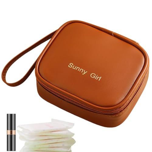 Menstruationspad-Taschen – Sanitär-Schichten, Krankenpflege-Pad-Halter, PU-Leder-Perioden-Padhalter, kleine tragbare Reißverschlusstasche, Organizer von Generic