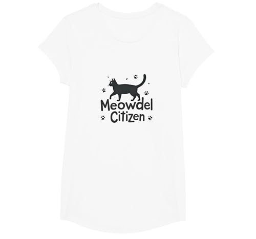 Meowdel Citizen Katzenliebhaber Pfote T-Shirt, Girls, Weiß, XS Meowdel Citizen Katzenliebhaber Pfote T-Shirt, Girls, Weiß, XS von Generic