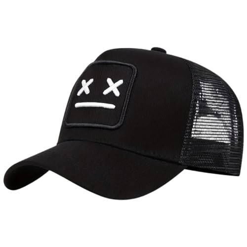 Mesh Baseball Cap für Herren und Damen - Unisex Basecap Atmungsaktiv Snapback Caps Sonnenschutz mit Grafik Schildkappe Verstellbar Baseballmütze Trucker Cap Sonnenmütze von Generic
