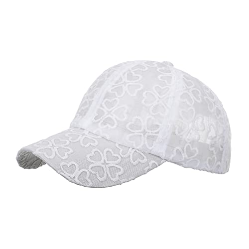 Mesh Cap Unisex Schwarz,Weiß Basecap Damen Spitze-Freizeit Kappe Herren Sommer Cappy Verstellbar Einfarbig Schildkappe Sport Schildkappen Schirmkappe Sonnenkappe Baseballmütze Mütze Outdoor von Generic