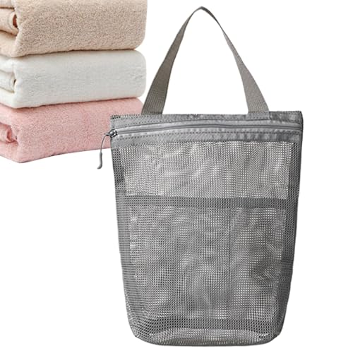 Mesh Kulturbeutel, Duschtasche | Atmungsaktive Dusch-Kulturtasche mit Taschen | Toilettenorganizer mit großer Kapazität, tragbares Duschzubehör für die m von Generic