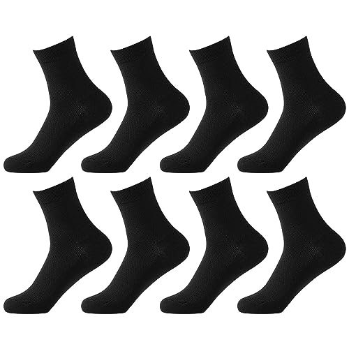 Mesh Mid Tube Socken Herren Baumwollsocken Sommer Herrensocken Schwarz Dünne, atmungsaktive, schweißabsorbierende Business-Socken Socken Wasserdicht (Black, One Size) von Generic