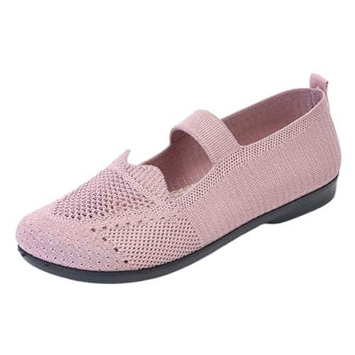 Mesh Schwarz Sneaker Damen Turnschuhe Laufschuhe Leichte rutschfest Straßenlaufschuhe Sportschuhe mit Luftpolster Sneaker Walkingschuhe Gym Fitness Running Shoes Atmungsaktives (Pink, 36) von Generic