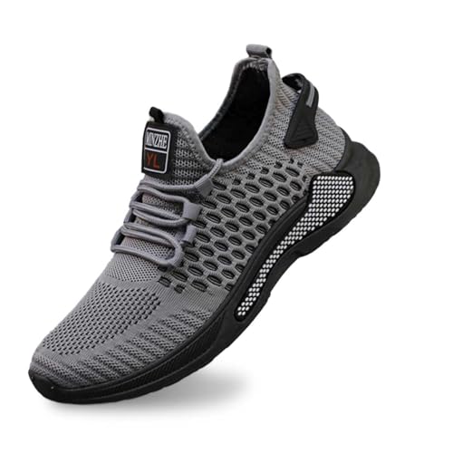 Mesh Sneaker Herren Mit Schnürsenkel, Running Schuhe Herren, Turnschuhe Luftpolster Shoes Sportlichen Halbschuhe Fashion Leicht Joggingschuhe rutschfeste Straßenschuhe Outdoor Fitness Wanderschuhe von Generic