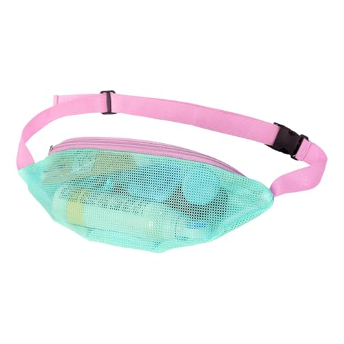 Mesh-Strandtasche – Mesh-Hüfttasche, Strandtasche für Damen | Verstellbare Strandtasche aus Netzstoff zum Umhängen, multifunktionale Sport-Hüfttasche für Picknick, Schwimmen, Urlaub, von Generic