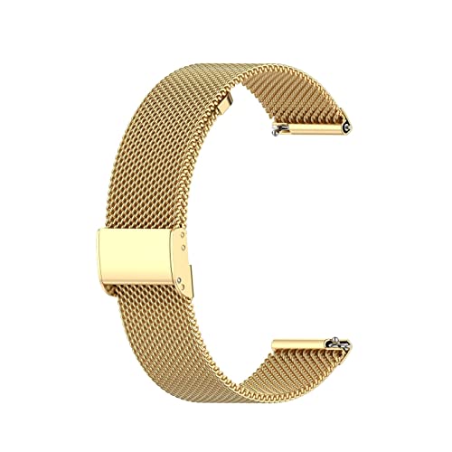 Metall Armbänder Kompatibel mit LG Watch Style Armband für Damen Herren, Mesh Edelstahl Uhrenarmband Metall Ersatzarmband für LG Watch Style, Gold von Generic