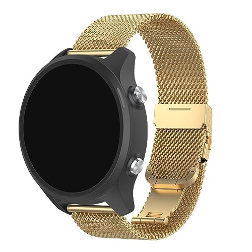 Metall Armband Kompatibel mit Huawei Watch GT 3 Pro 46MM / Watch 4/4 Pro/Watch 3/3 Pro Armbänder, Mesh Gewebte Edelstahl Ersatzarmband Uhrenarmband für Damen Herren (Gold, One Size) von Generic