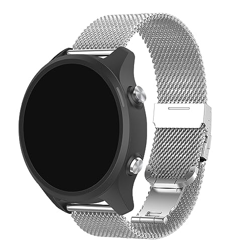 Metall Armband Kompatibel mit Moto 360 2nd Gen 46mm Armbänder, 22mm Mesh Gewebte Edelstahl Ersatzarmband Uhrenarmband für Damen Herren (Silver, One Size) von Generic