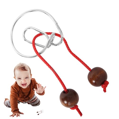 Metalldraht-Puzzles | 8-teiliges Metalldraht-Puzzle-Set – Test-Entwirrungsspielzeug, Eisen-Entriegelungsspielzeug, sicheres und wiederverwendbares Lernspielzeug von Generic