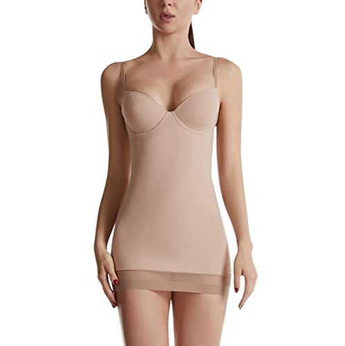 Miederkleid Damen Bauchweg Formend Unterkleid Shapewear Trägern Unterröcke Formkleid Figurformende Unter Kleide Nahtlose Strapless Shaping Full Silps von Generic