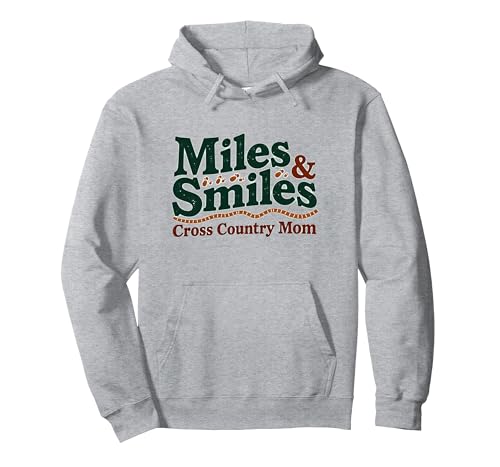 Miles & Smiles: Langlauf-Mama Lauf-Unterstützer Pullover Hoodie, Unisex für Erwachsene, Grau Meliert, L von Generic