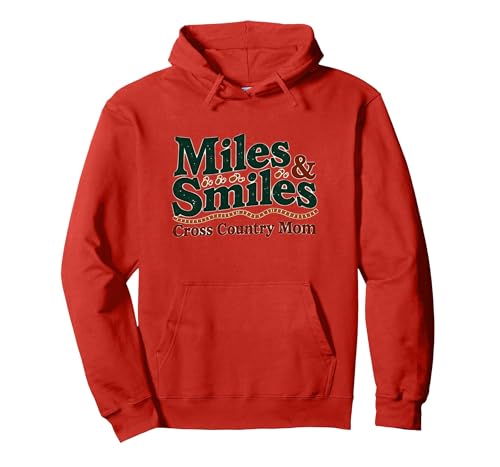 Miles & Smiles: Langlauf-Mama Lauf-Unterstützer Pullover Hoodie, Unisex für Erwachsene, Rot, M von Generic