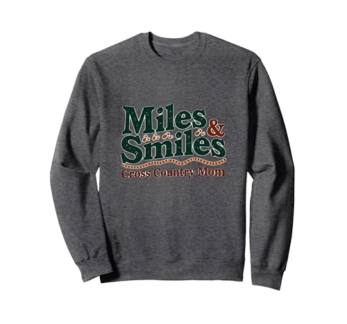 Miles & Smiles: Langlauf-Mama Lauf-Unterstützer Sweatshirt, Unisex für Erwachsene, Anthrazit Meliert, XL von Generic