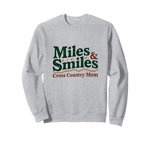 Miles & Smiles: Langlauf-Mama Lauf-Unterstützer Sweatshirt, Unisex für Erwachsene, Grau Meliert, XL von Generic