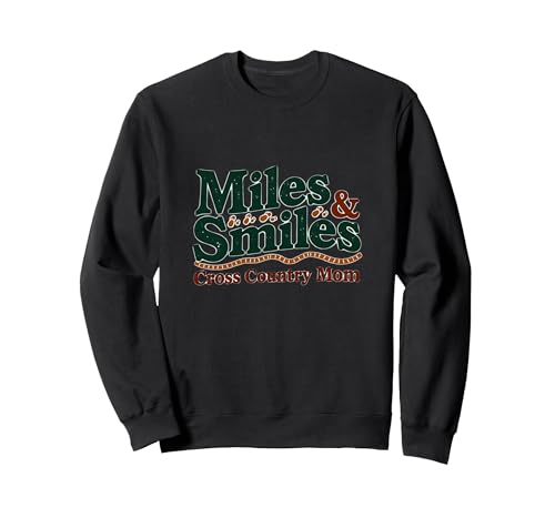 Miles & Smiles: Langlauf-Mama Lauf-Unterstützer Sweatshirt, Unisex für Erwachsene, Schwarz, S von Generic