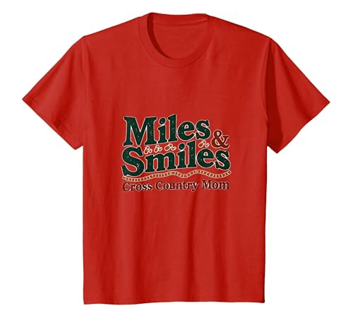 Miles & Smiles: Langlauf-Mama Lauf-Unterstützer T-Shirt, Kinder, Rot, 128 von Generic