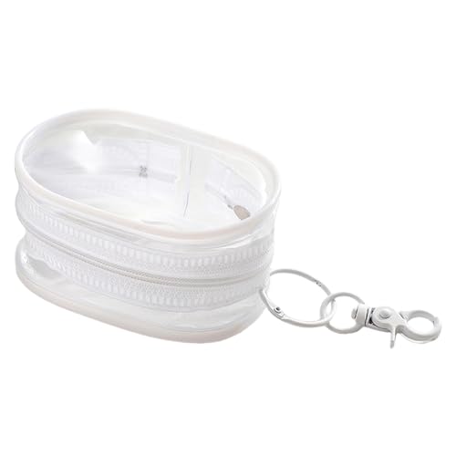 Mini-Geldbörse mit Schlüsselanhänger – transparentes Münzetui, Schlüsselanhänger-Ohrhörer-Etui | Durchsichtiger Baby-Rucksack-Display-Charm, kleine PVC-Geldbörse für Kinder, Puppen-Sammelhalter für We von Generic