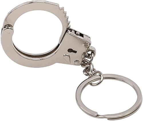 Mini Handschellen Metall Schlüsselanhänger Punk Handschellen Muster Auto Schlüsselanhänger für Freundschaft Schwester Freunde, Wie abgebildet von Generic