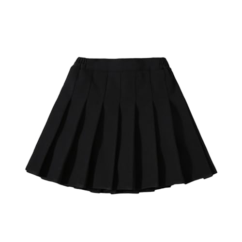 Mini Röcke Für Mädchen Kinder Dünner Sport Faltenrock Stretch Taille Plissierter Skaterrock Einfarbig Basic Minirock Plissee Süß Sportrock A Linie Plissierter Skater Röcke von Generic