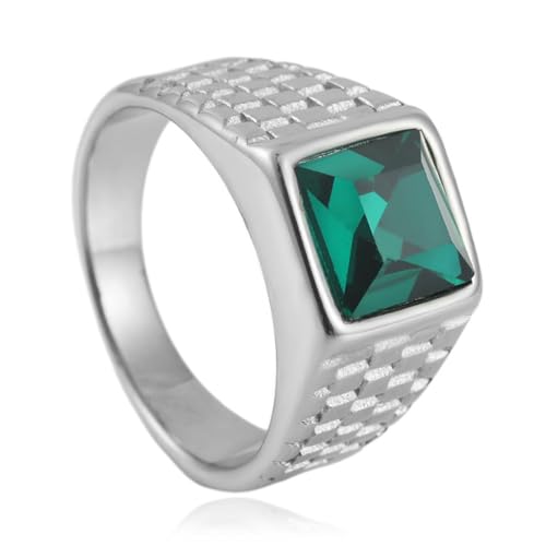 Minimalistischer Mode-Ring im Hip-Hop-Stil mit Edelsteinen aus Titanstahl, Unisex-Schmuck, Geschenk für Männer und Frauen Minimalistischer Mode-Ring im Hip-Hop-Stil mit Edelsteinen aus Titanstahl, Unisex-Schmuck, Geschenk für Männer und Frauen von Generic