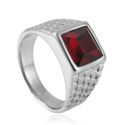 Minimalistischer Mode-Ring im Hip-Hop-Stil mit Edelsteinen aus Titanstahl, Unisex-Schmuck, Geschenk für Männer und Frauen von Generic