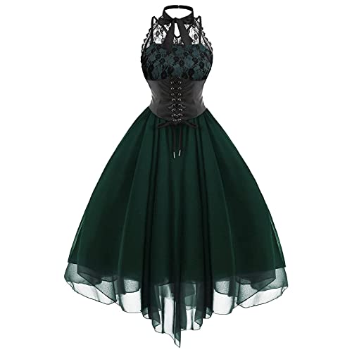 Mittelalter Kleid Damen Gothic Kleid Damen Fasching GroßE GrößEn Damen GroßE GrößEn Damen Kleid Fasching KostüM Damen üBergrößE Mittelalter Damen Festival Outfit Damen Curvy von Generic