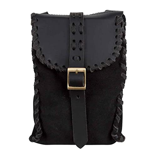 Mittelalter Mini Fanny Pack Steampunk Retro Gürteltasche Einfache PU-Leder Satchel Mini Handgestrickte Hüfttasche Herren und Damen Outdoor Gürteltasche Cosplay Kostümzubehör, Mittelalterlicher St von Generic