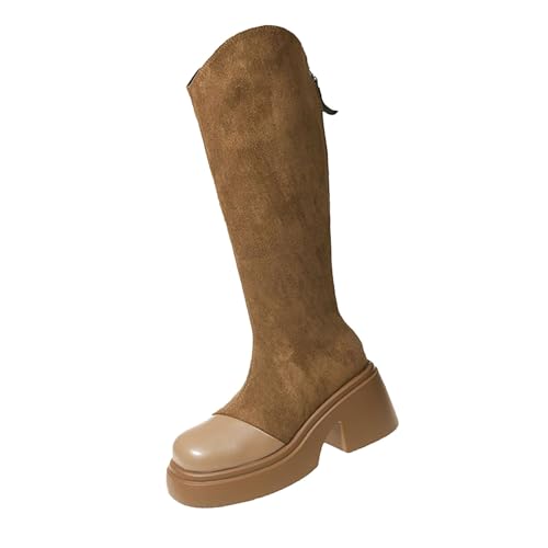 Mittelalter Schuhe Damen, Elegant Wildleder Halbstiefel Spitz Schlupfschuhe Mittelalter Blockabsatz Ankle Sommerstiefeletten Blockabsatz Ankle Boots Halbhoch Halbhohe Cowboy Boots von Generic