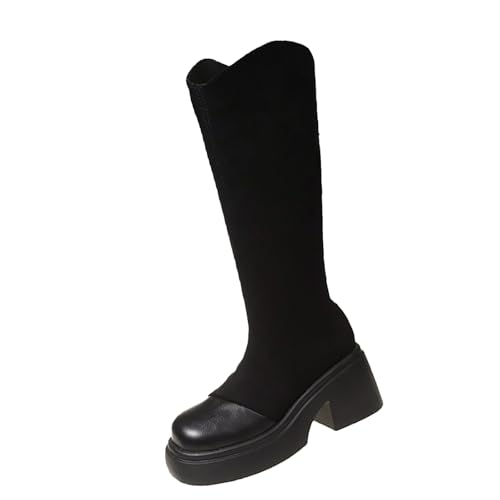Mittelalter Schuhe Damen, Elegant Wildleder Halbstiefel Spitz Schlupfschuhe Mittelalter Blockabsatz Ankle Sommerstiefeletten Blockabsatz Ankle Boots Halbhoch Halbhohe Cowboy Boots von Generic