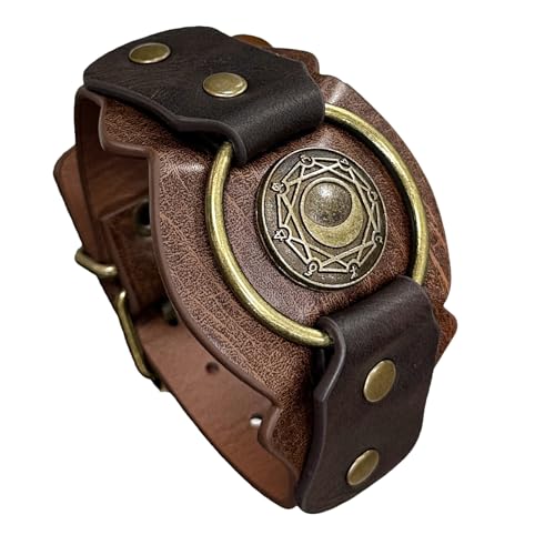 Mittelalterliches Kopfhörer-Armband – Armband aus PU-Leder für Männer | verstellbares Cosplay-Armband, bequemer Schmuck für Rollenspiel, Theateraufführung, LARP, Renaissime-Messe, Fare riferimento Mittelalterliches Kopfhörer-Armband – Armband aus PU-Leder für Männer | verstellbares Cosplay-Armband, bequemer Schmuck für Rollenspiel, Theateraufführung, LARP, Renaissime-Messe, Fare riferimento von Generic