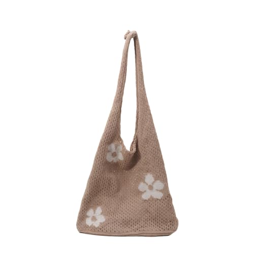Mode Blumenstrickhand -Handtasche for Frauen mit leichtem ästhetischen Umhängetasche for tägliche Verwendung von Geldbörsen von Generic