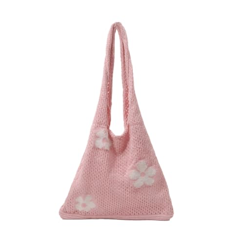 Mode Blumenstrickhand -Handtasche for Frauen mit leichtem ästhetischen Umhängetasche for tägliche Verwendung von Geldbörsen von Generic