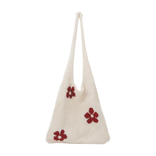 Mode Blumenstrickhand -Handtasche for Frauen mit leichtem ästhetischen Umhängetasche for tägliche Verwendung von Geldbörsen von Generic