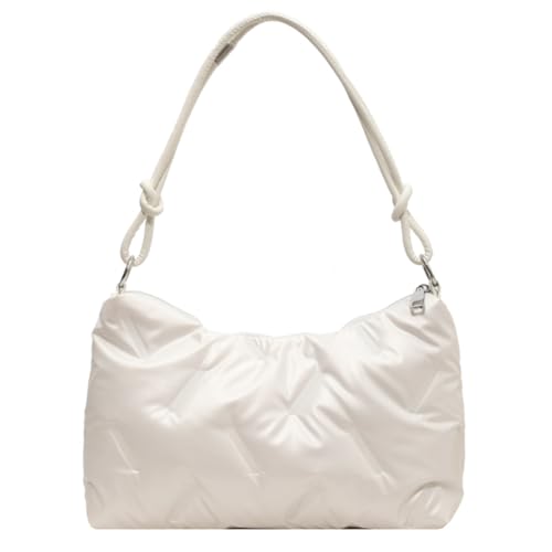 Mode Down Tasche Handtasche große Kapazität gepolstert Satchel Tasche Frauen gesteppt Casual Winter Pendelbeutel (Beige) von Generic