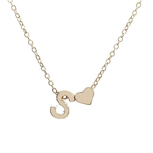 Mode Frauen Niedlich Herz Brief Choker Kette Anhänger Dame Halskette Schmuck Beste als praktisches und praktisches Geschenk von Generic